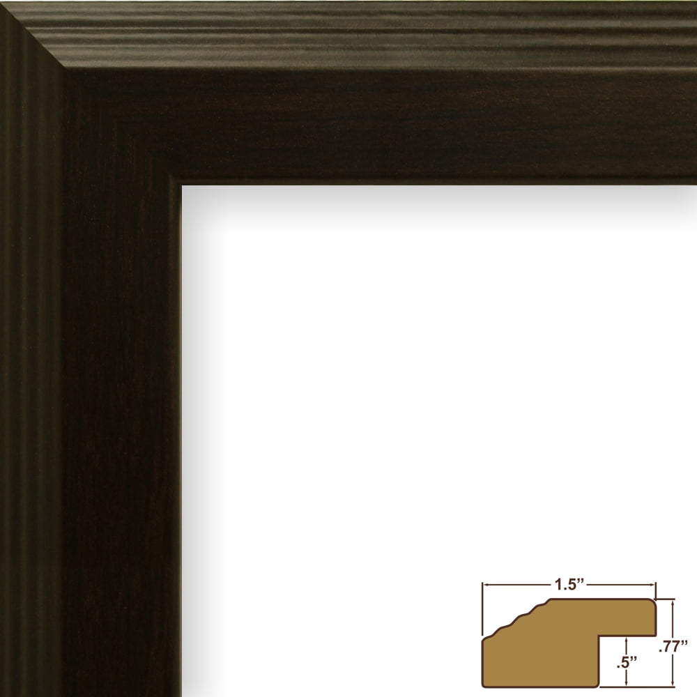 Craig Frames Mossehaus, 18x24 inch Picture Frame, Contemporary Dark Brown