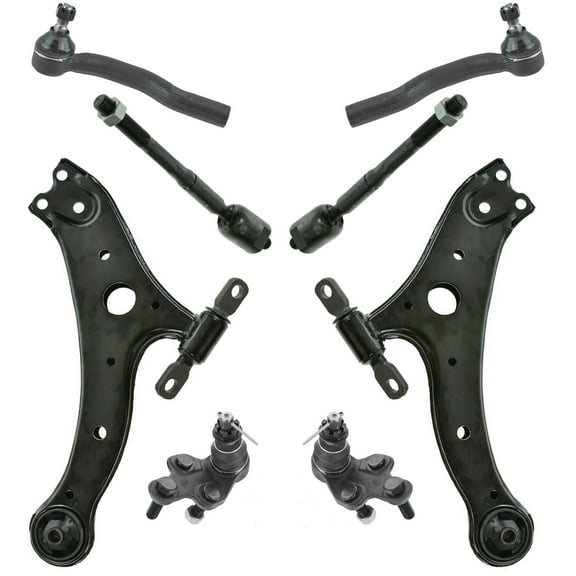 TRQ Front Tie Rod Ball Joint Control Arm Steering Suspension Kit for Camry ES330 PSA64937