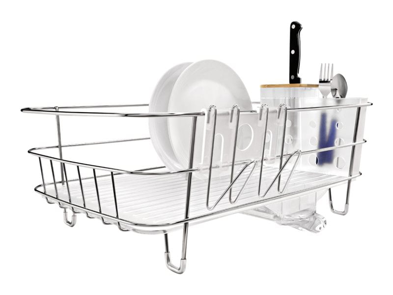 simplehuman Kitchen Slim Wire Frame Dish Rack With Removable Spout,  Stainless Steel 