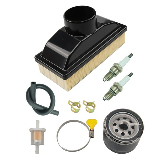 11013-0727 Air Filter Compatible with Kawasaki FR541V FR600V 4-Cycle Engines Lawn Mower with 49065-7007 Oil Filter&Tune Up Kits