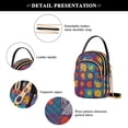 thumbnail image 4 of FORMRS Crossbody Bag for Women Quilted Travel Shoulder Cell Phone Purse with Chain Strap Handbag, Colorful Checkered Daisy, 4 of 7