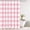 Pink, variant on Classic Gingham Plaid 140gsm Faux Linen Fabric Shower Curtain, Red Buffalo Grid Shower Curtain Sets Decoration 72x72 Inch with Hooks