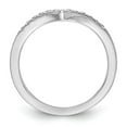 thumbnail image 2 of 14K White Gold Ring Band Wedding Diamond Round , Size 5, 2 of 7