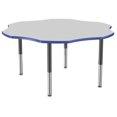thumbnail image 1 of ECR4Kids 60in Flower Everyday T-Mold Adjustable Activity Table Grey/Blue/Black - Super Leg, 1 of 8