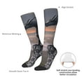 thumbnail image 4 of Fotbe Black Dragon Cliff Dawn Calcetas Divertidas Estampadas para Hombre y Mujer, Calcetas de Algodón hasta la Rodilla para Caminar, Correr, Enfermería y Embarazo, 4 of 6