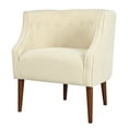 thumbnail image 2 of Christopher Knight Home Modern Accent Chair with Button-Tufted Back, Upholstered Tub Armchair, Beige, 2 of 13