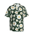 thumbnail image 2 of Disketp Hawaiian Shirts For Men,White Daisies And Bee Print Mens Casual Short Sleeve Button Down Shirts Beach Shirt, 2 of 8