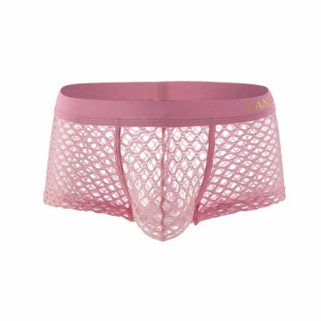 

Cathalem Vintage Boudoir Doll Underwear Short Briefs Man Nightwear Low-rise Mesh Men s Boxers Night Robe Women Lingerie Underwear Pink Medium