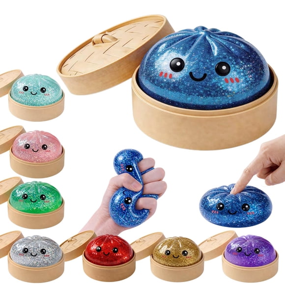 Juguete Squishy LEGEOS Dumpling con Glitter para Alivio del Estrés
