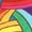 Rainbow, variant on Women's Colorful Printed Hollow-out Platform Peep-Toe Slip Sandals Rainbow 5