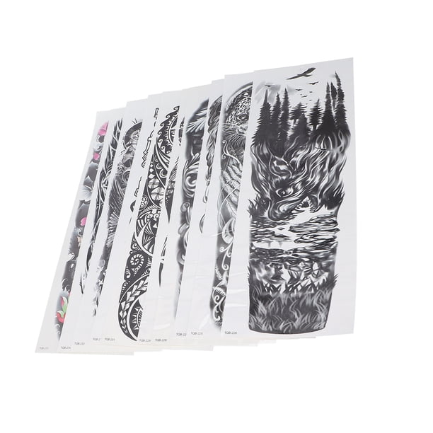 Tatuajes falsos, Pegatinas de Tatuaje Pegatinas de Tatuaje Parche Manga impermeable Manga Talla Pegatinas de Tatuaje Tature Tatuaje Temporal para adultos para Brazo del cuello del cuello