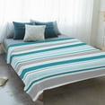 thumbnail image 4 of Grey Blue Striped Blanket Soft Cozy Warm Throw Blanket for Couch, Plush Fuzzy Flannel Fleece Blankets for Sofa, Farmhouse Stripes Modern Abstract Art Bed Blankets Lightweight Gifts for Women, 50"x80", 4 of 9