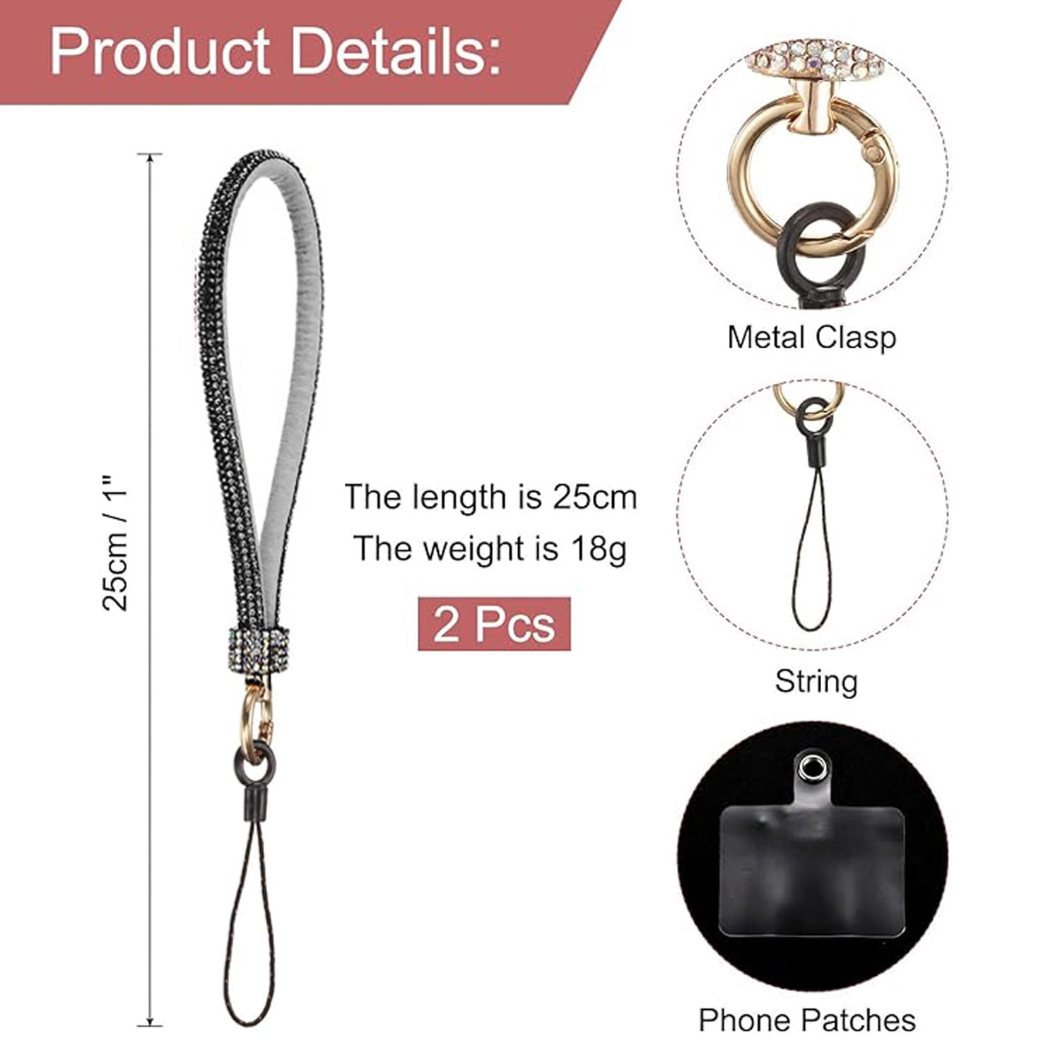 Diamond Bracelet Phone Lanyard Wristbands