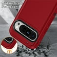 thumbnail image 6 of For Google Pixel 9 Pro 6.3 inch Shockproof Rugged Full Body Protection Heavy Duty Dust/Drop Proof 3-Layer Cover Case​,Red,For Google Pixel 9 Pro, 6 of 8