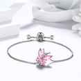 thumbnail image 5 of October Birthstone Jewelry Set Tourmaline Pink Butterfly Fine Necklace/Earrings/Ring/Bracelet Sterling Silver Women Birthday Mother's Day Gifts, 5 of 12