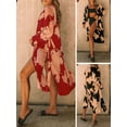 thumbnail image 2 of TFixol - Albornoz tipo kimono para mujer con correa para la cintura, diseño floral, 2 of 8