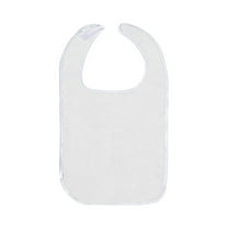 White Adult Bibs for Seniors - Extra Large Cotton Feeding Bib with Hook & Loop Closure for Elderly Care