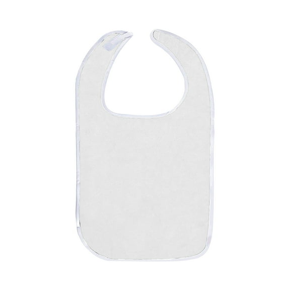 Adult Reusable Waterproof Bib for Men Women | Adjustable Cloth Clothing Protector with Hook & Loop Closure, Large Covering Area, Washable, Ideal for Meals and Caregiving