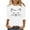#149-White, variant on UsYezik Womens Tops 3/4 Sleeve Cats Graphic O Neck Tops Trendy Summer Basic Tees Fashion Casual Tshirts Flowy Loose Tunic Tops