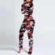 thumbnail image 3 of Mono con estampado para mujer, Conjunto de pijama con botones y pantalones cortos, ropa de dormir cálida, camisón de manga larga, 3 of 4