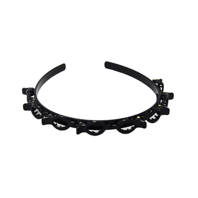 Pinzas y Diademas Dobles para Cabello Unisex, Clip de Resina ABS para Peinados y Flequillo, Color Negro, Diseño Elegante y Fácil de Usar, Ideal para Regalos.