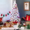 thumbnail image 2 of Gymax 6 FT Pre-Lit Fiber Optic Christmas Tree White Snow-Flocked Artificial Christmas Tree, 2 of 10
