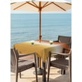 thumbnail image 3 of Outdoor Tablecloth with Umbrella Hole for Patio/Picnic/Party/Camping, Burnt Orange Yellow Ombre Waterproof Table Cloth Square Cover Washable, Contemporary Art Abstract Aesthetics (54"x 54"), 3 of 8