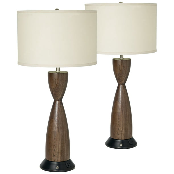 360 Lighting Modern Table Lamps Set Of, Chocolate Brown Table Lamps