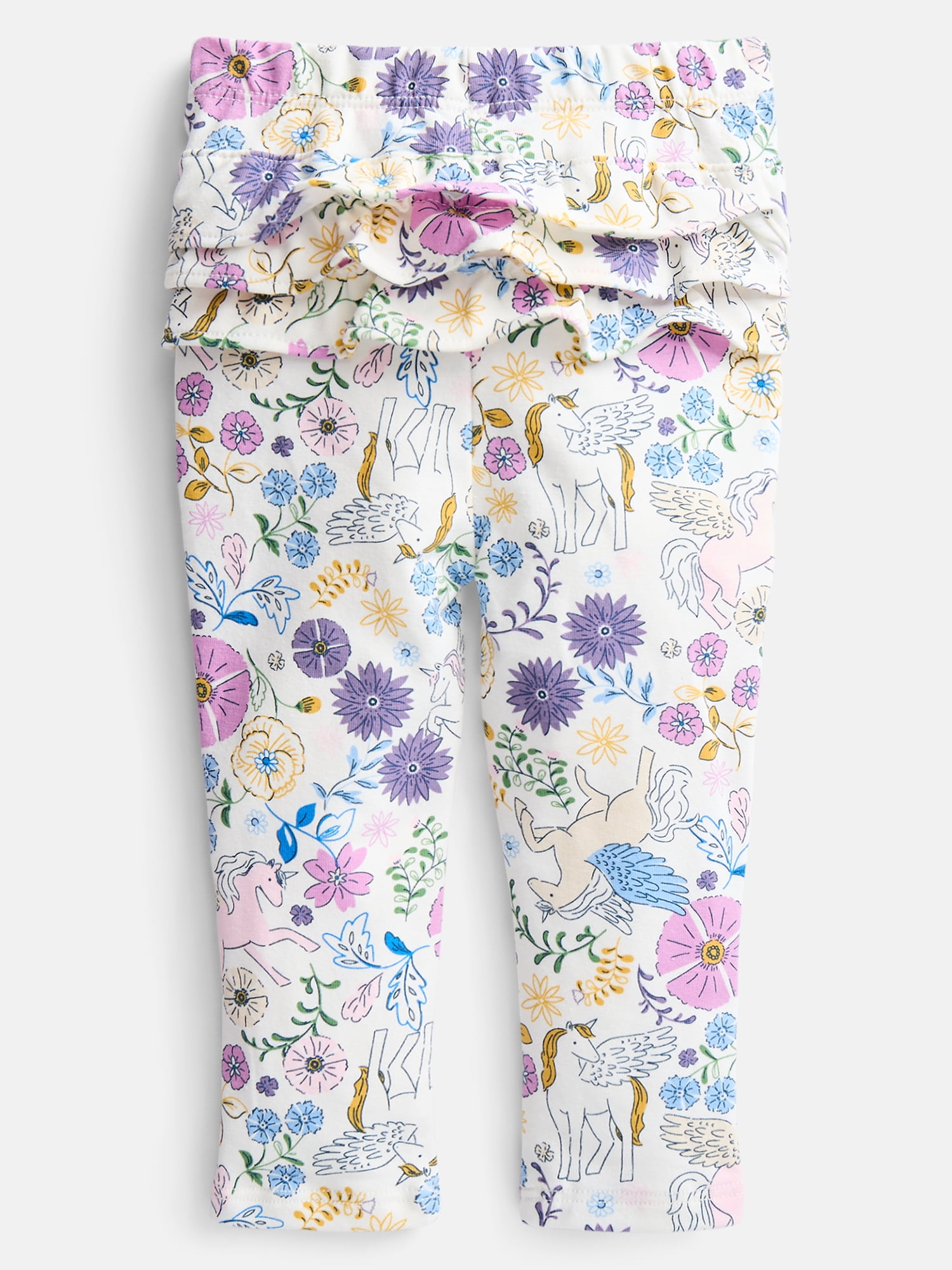 Wonder Nation Baby Girls Ruffle Leggings, Sizes 0-24M