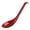 Red, variant on White 16cm Plastic Soup Spoon with Hook, Long Handle Ramen & Rice Utensil for Home, Travel & Catering (1pc)