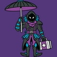 thumbnail image 2 of Men's Fortnite Raven Float On  Graphic Tee Purple Medium, 2 of 4