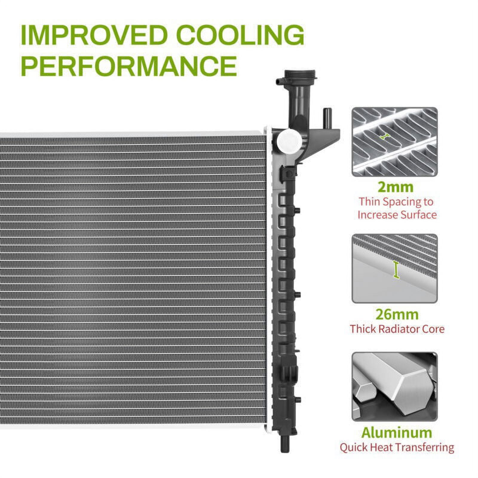 RVNI Radiator Compatible with 2009-2017 Chevrolet Traverse 2007-2017 GMC Acadia 2017 Acadia Limited 2008-2017 Buick Enclave 2007-2010 Saturn Outlook 3.6L V6