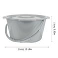 thumbnail image 2 of CHUANK Seau de Commode en Plastique Gris avec Couvercle et Poignée pour Chaise de Chevet, 2 of 10