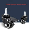 thumbnail image 4 of Gamvdout 1.5 Inch Polyurethane casters with M8 M10 Thread Stem 360 Degree Rotating Swivel Caster with Brakes Hardware Accessories Office Chair Caster Quiet I (Brake M1, 4 of 8