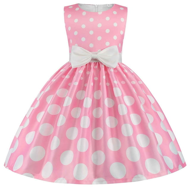 Robe de Fille pour Fête de Concours Imprimée Mariage Anniversaire Enfants Nœud Papillon Robe&Jupe pour Petites Dames Catégorie de Produits