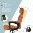 thumbnail image 6 of Click365 Classic Big & Tall Executive Office Chair Bonded Leather Cognac, 6 of 9