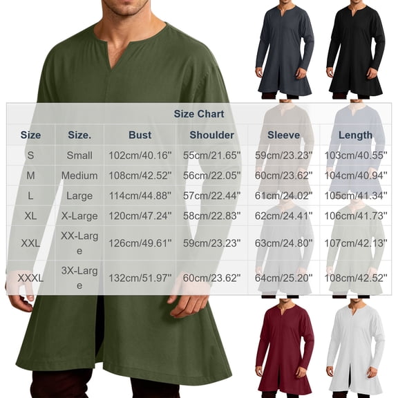 Qiyinn Men's Long Sleeve Button Down Shirt | Casual Fashion Collared Shirt for Daily Wear, Party, Costume