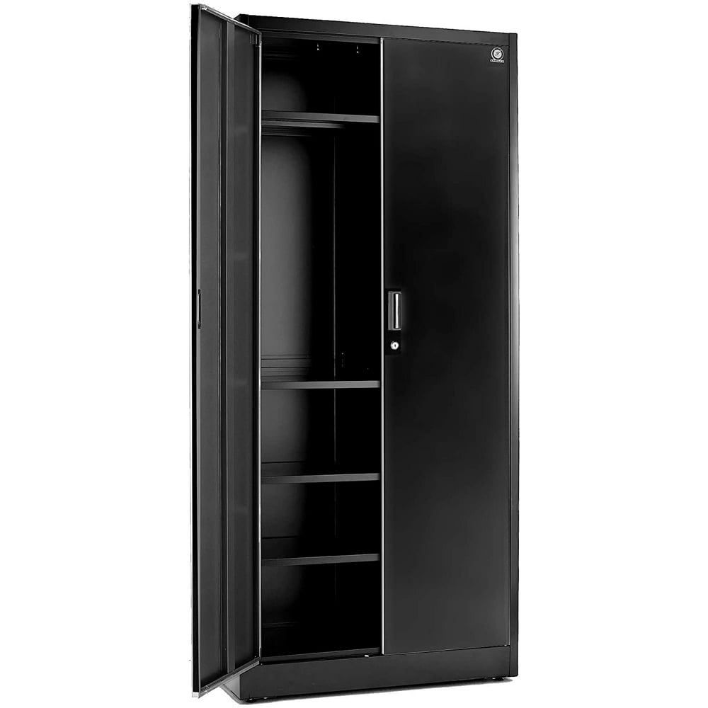 Storage with Doors and Shelves 71" Tall, Lockable Metal