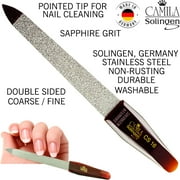 CS19 Sapphire Metal Nail File for Natural Nails Fingernail and Toenail Care, 8 Double Sided Coarse and Fine for Manicure and Pedicure