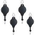 thumbnail image 1 of 4 Pack Plant Pulley Retractable Plant Hook Pulley Adjustable Plant Hanger Hanging Flower Basket For Garden Baskets Pots And Birds Feeder In Different, 1 of 5