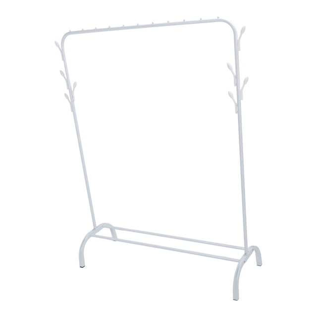 Floor Clothing Rack, Freestanding Clothing Rack Multifunctional for Hanging Clothes Black,White
