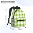 thumbnail image 4 of Fotbe White Green Plaid Lightweight Casual Laptop Backpack for Men and Women, Daily use Waterproof backpack, Backpack for College, 4 of 8