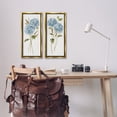 thumbnail image 2 of Stupell Industries Blue Hydrangea Long Stems Botanical & Floral Painting Gold Floater Framed Canvas Art Print Wall Art, 11 x 25, Set of 2, 2 of 9