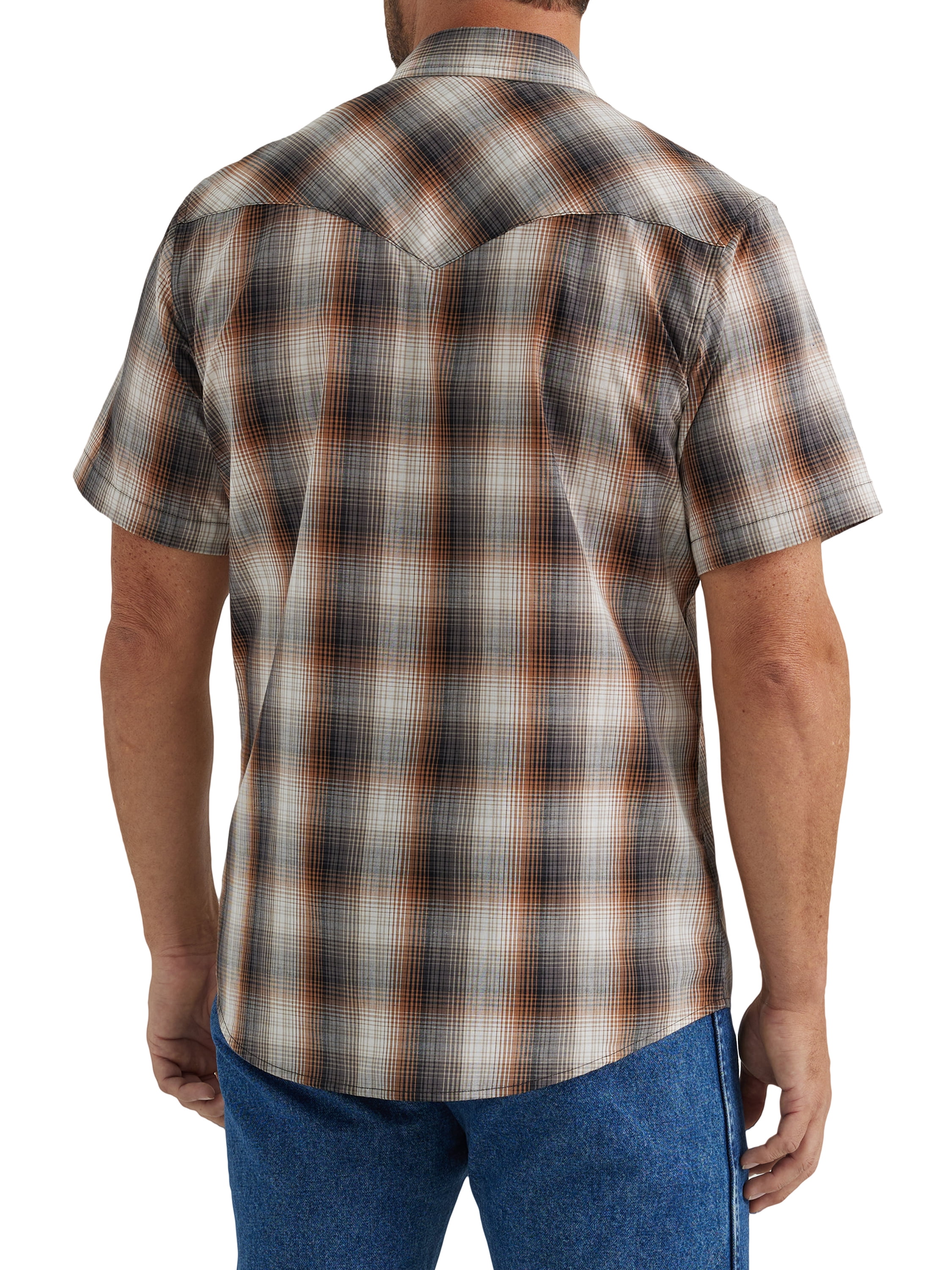 Wrangler® Men's Regular Fit Short Sleeve Western Shirt, Sizes S-5XL