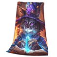 Cat Fantasy flannel blanket, super soft and comfortable outdoor bed