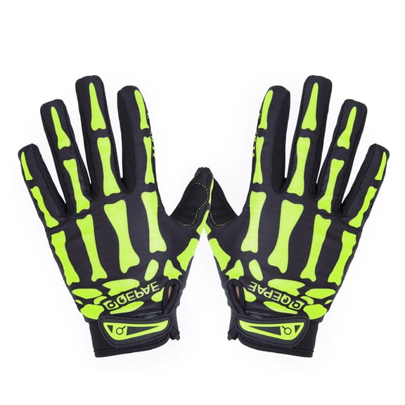 Adult Skiing Gloves with Skeleton Pattern Halloween Windproof Gloves for Teens Snowboarding Outdoor Sports Gloves