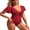 Red, variant on Charmo Ruched One Piece Swimsuits for Womens Cut Out Ruffle Bathing Suit Tummy Control Swimsuit