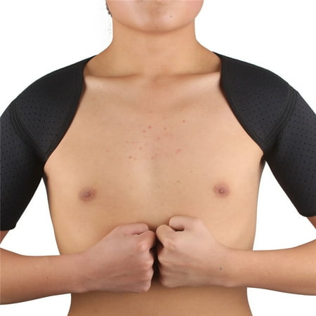 shoulder pad support brace breathable strap wrap belt band double sports