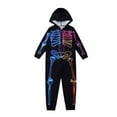 thumbnail image 6 of Michellecmm Parent-Child Halloween Jumpsuit Long Sleeve Zipper 3D Skull Printed One-piece Loungewear Long Playsuit for Party, 6 of 6