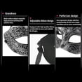 thumbnail image 3 of 2pcs Máscara de Mascarada Cool Men Griego Romano Luchador Mascarada Máscara de Cosplay para Accesorio de Disfraces / Baile de Máscaras / Halloween (Plata), 3 of 5